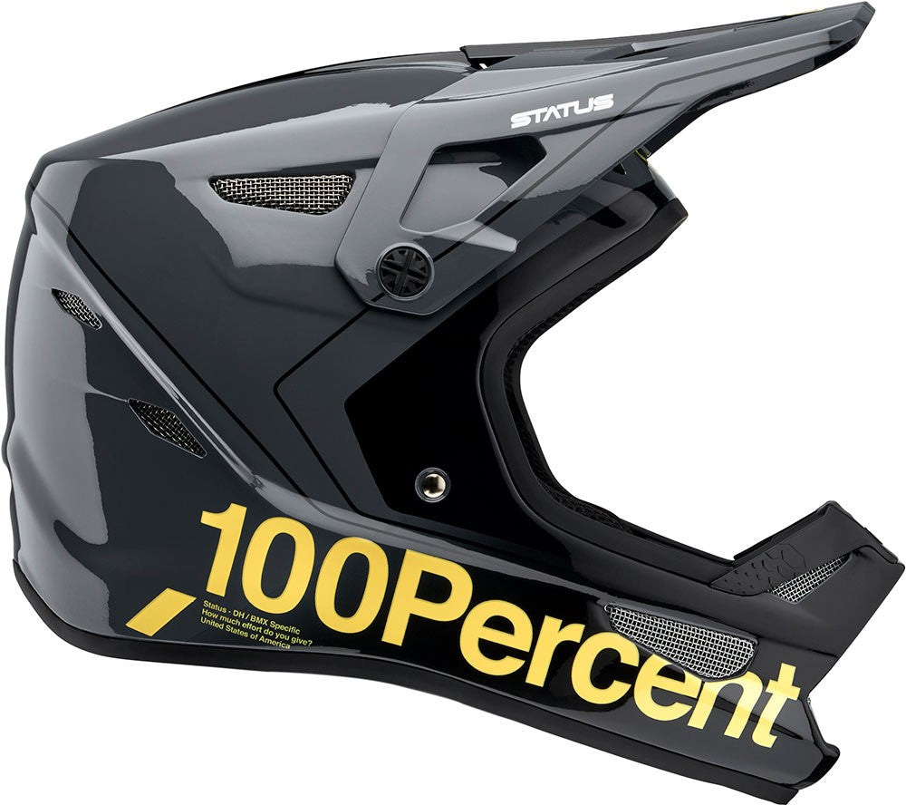 Helmet Status 100 % Black Large